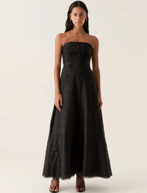 AJE Soundscape Maxi Dress Black Size 8