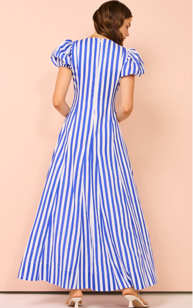 By Nicola S/S Wavy Maxi Dress In Stripe