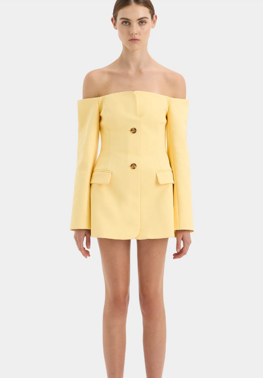 Sir the label Sandrine tailored mini dress yellow