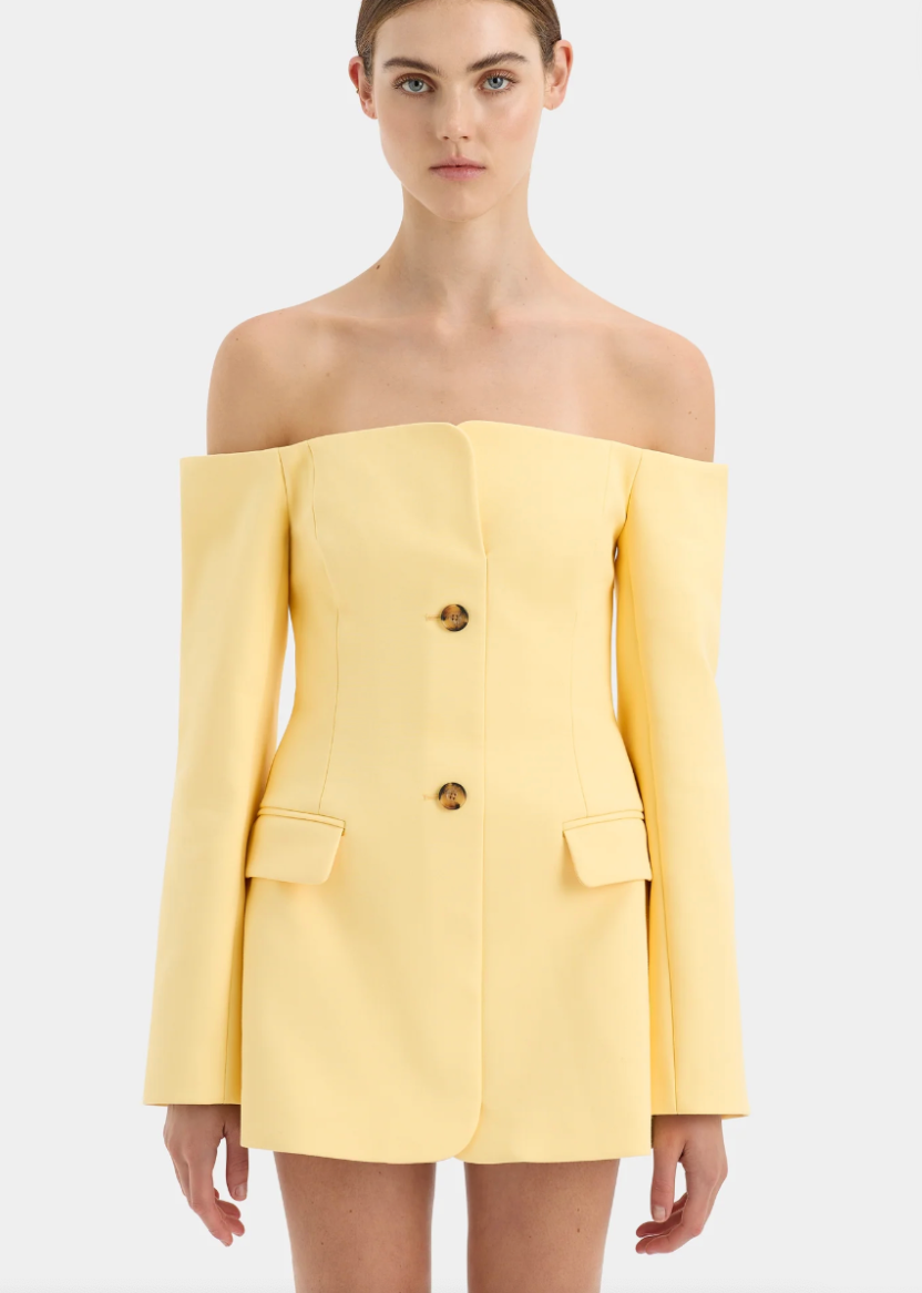 Sir the label Sandrine tailored mini dress yellow