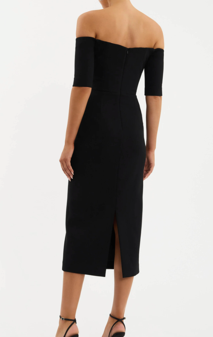 Rebecca Vallance Rhosen Off The Shoulder Midi Dress