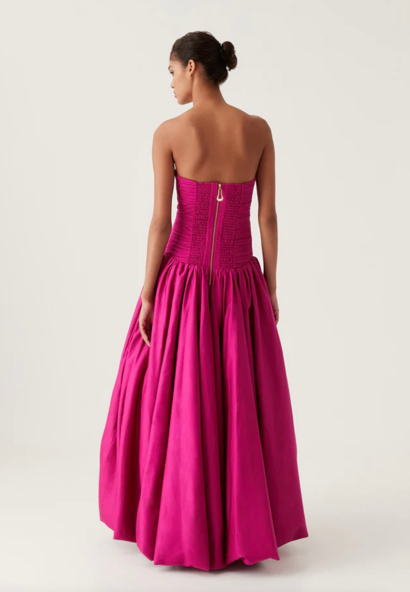 Aje Violette Bubble Hem Maxi Dress - pink