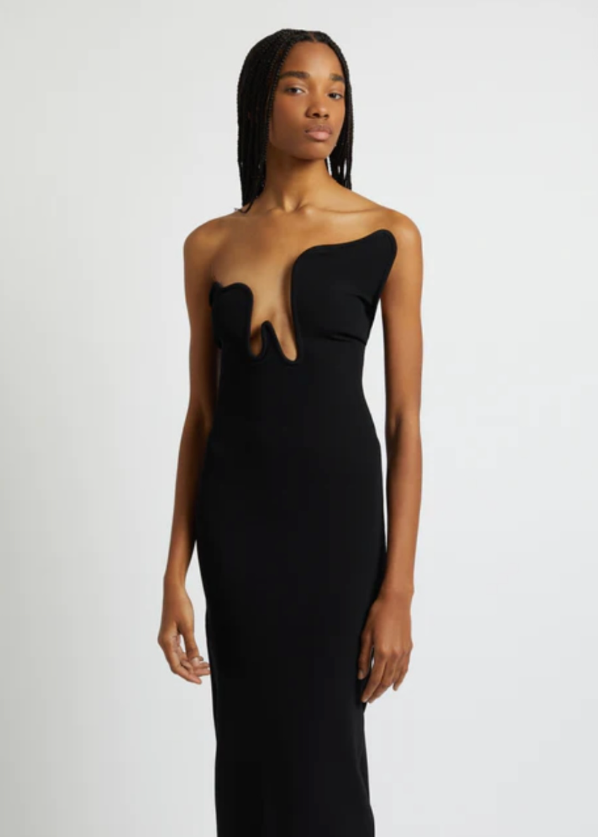 Christopher Esber Salacia Wire Column Strapless Dress