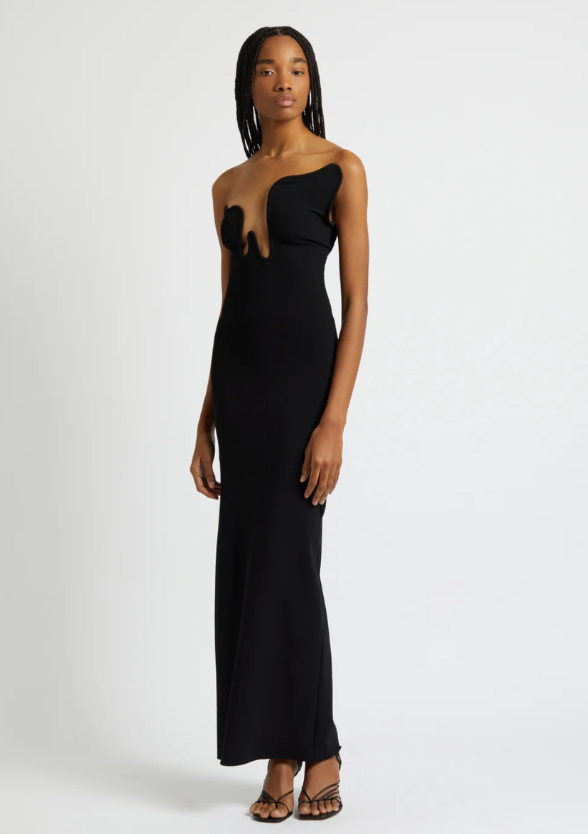 Christopher Esber Salacia Wire Column Strapless Dress