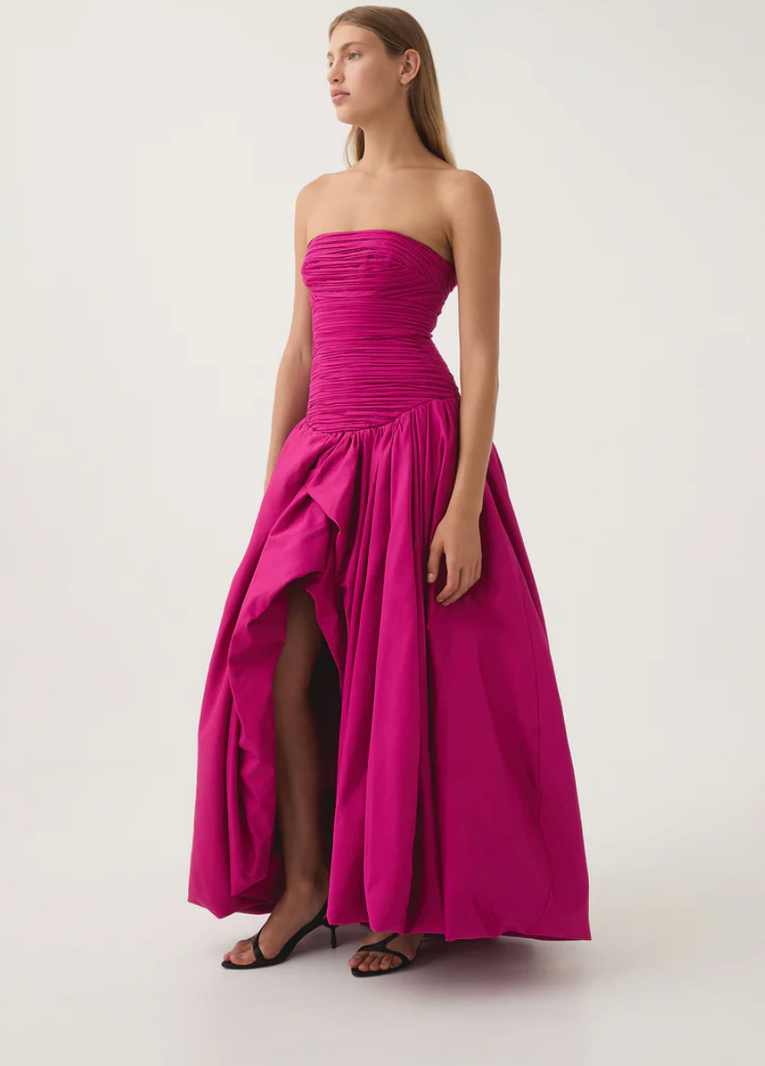 Aje Violette Bubble Hem Maxi Dress - pink